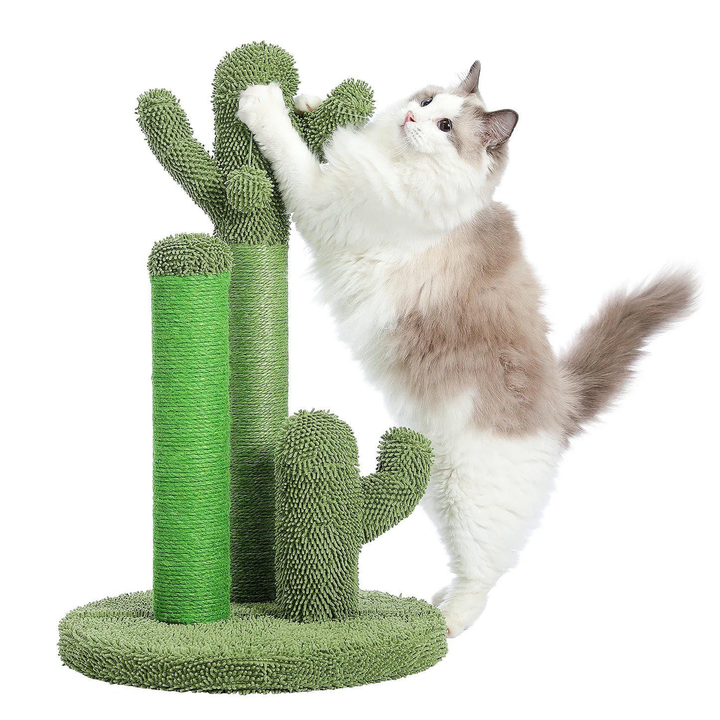 Arbre A Chat Cactus 3 Poteaux Avec Balle Suspendue