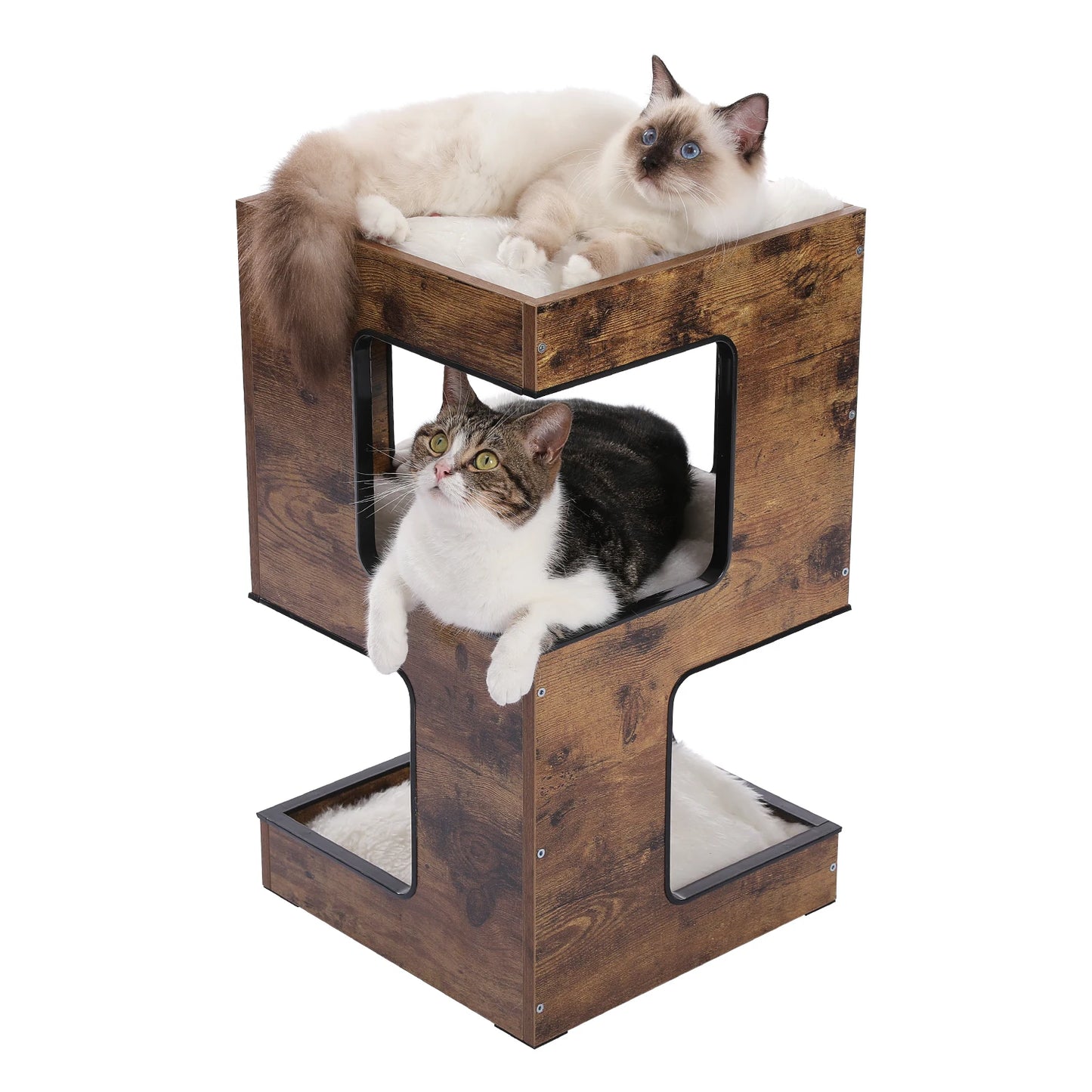 Arbre À Chat Compact Avec Griffoir 3 Niveaux