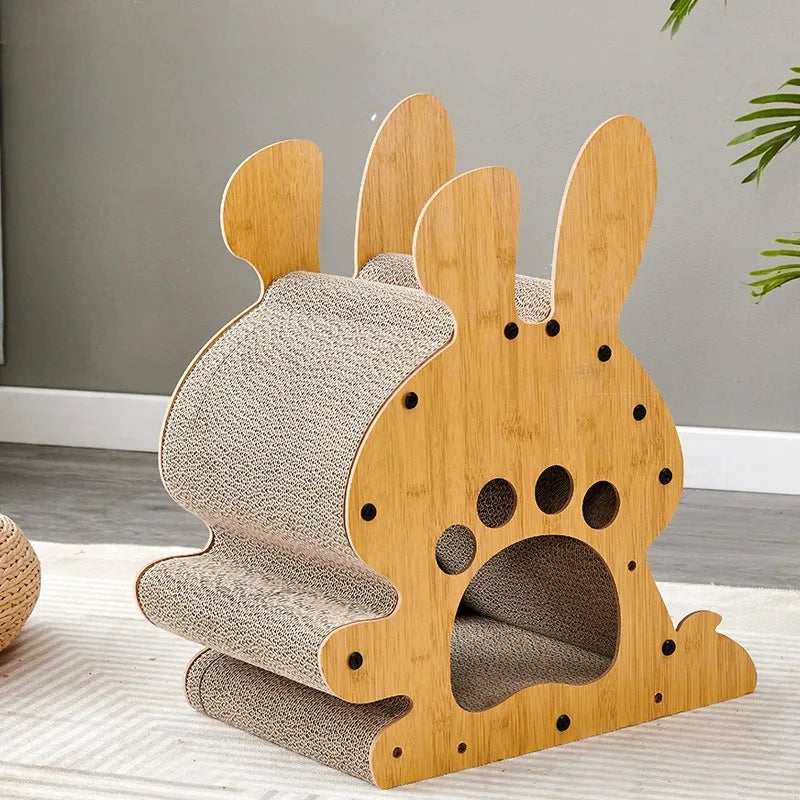 Griffoir Chat Lapin En Carton Ondulé Vertical