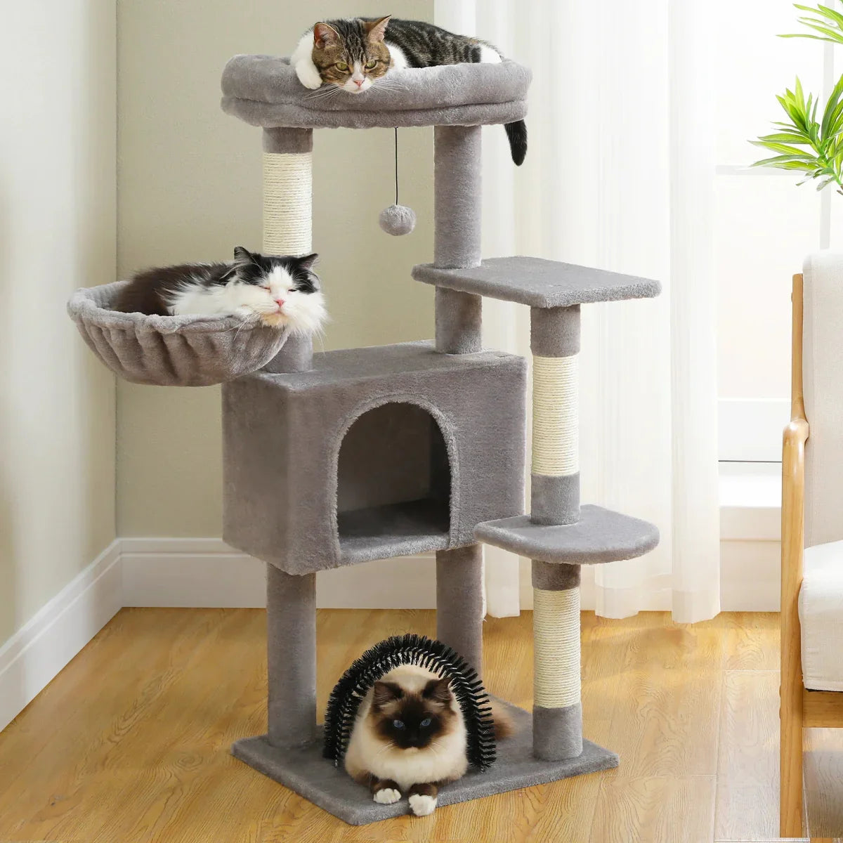 Arbre À Chat Multi - Niveaux Avec Griffoirs, Hamac - Mon Arbre à Chat