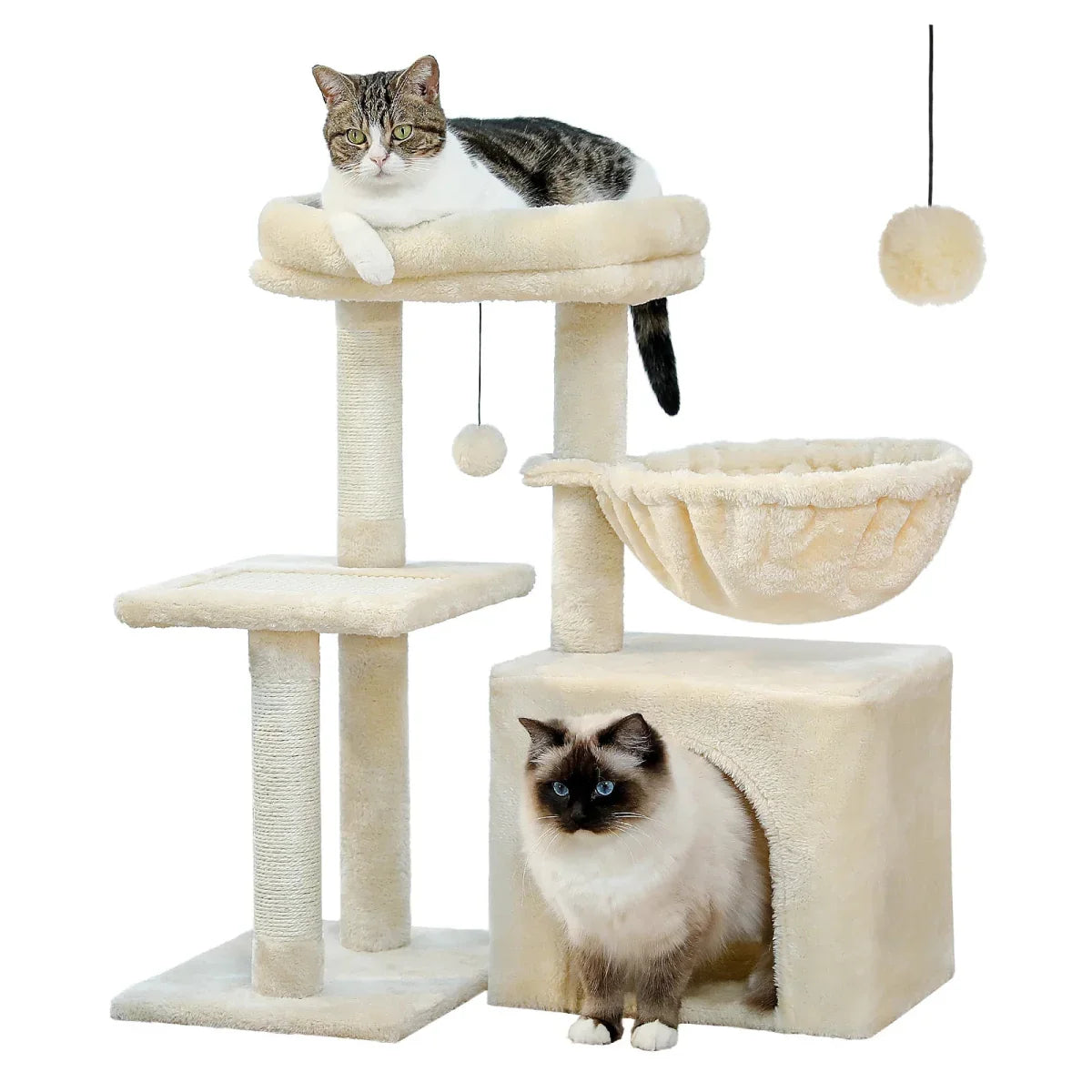 Arbre À Chat Multi - Niveaux Avec Hamac Et Griffoirs - Mon Arbre à Chat