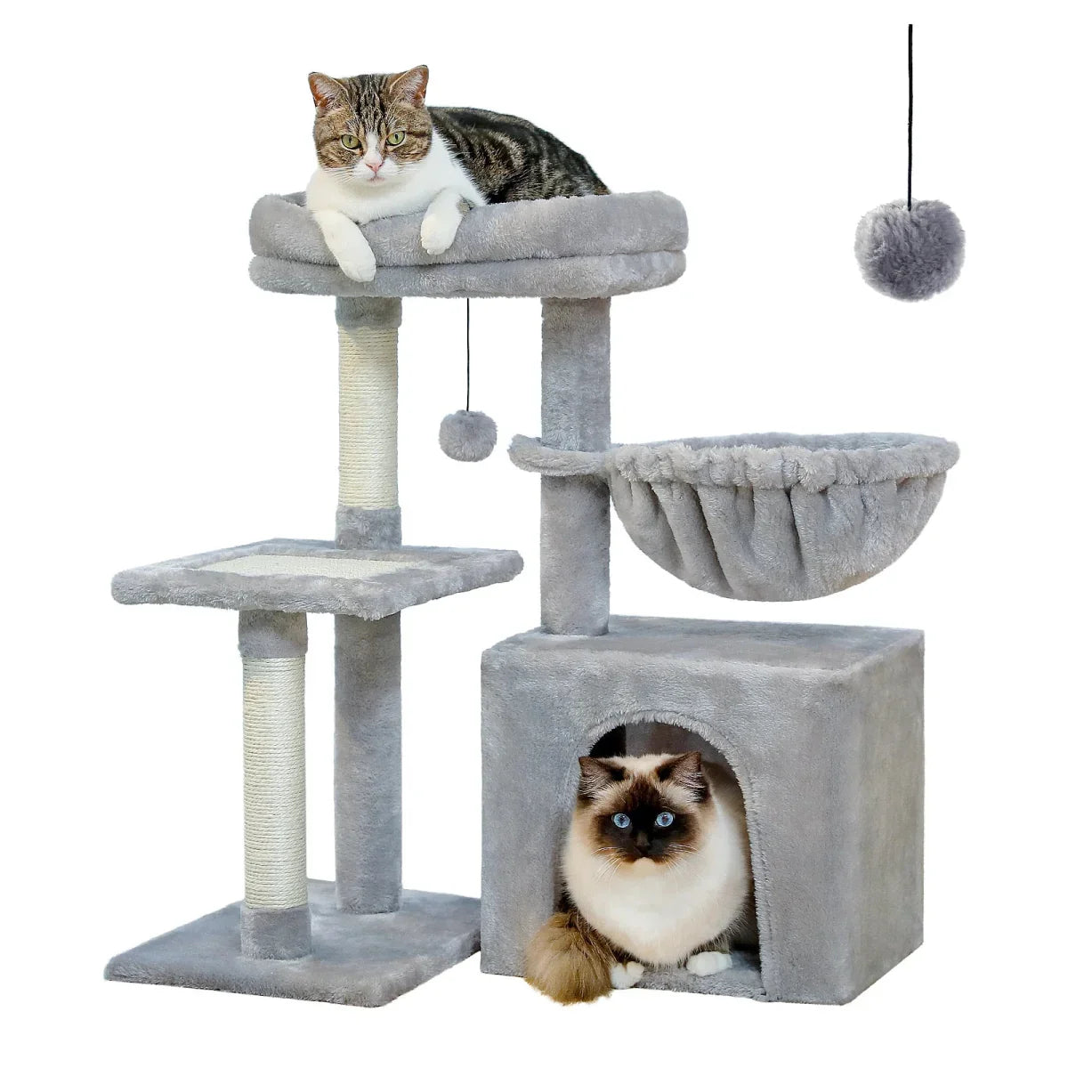 Arbre À Chat Multi - Niveaux Avec Hamac Et Griffoirs - Mon Arbre à Chat
