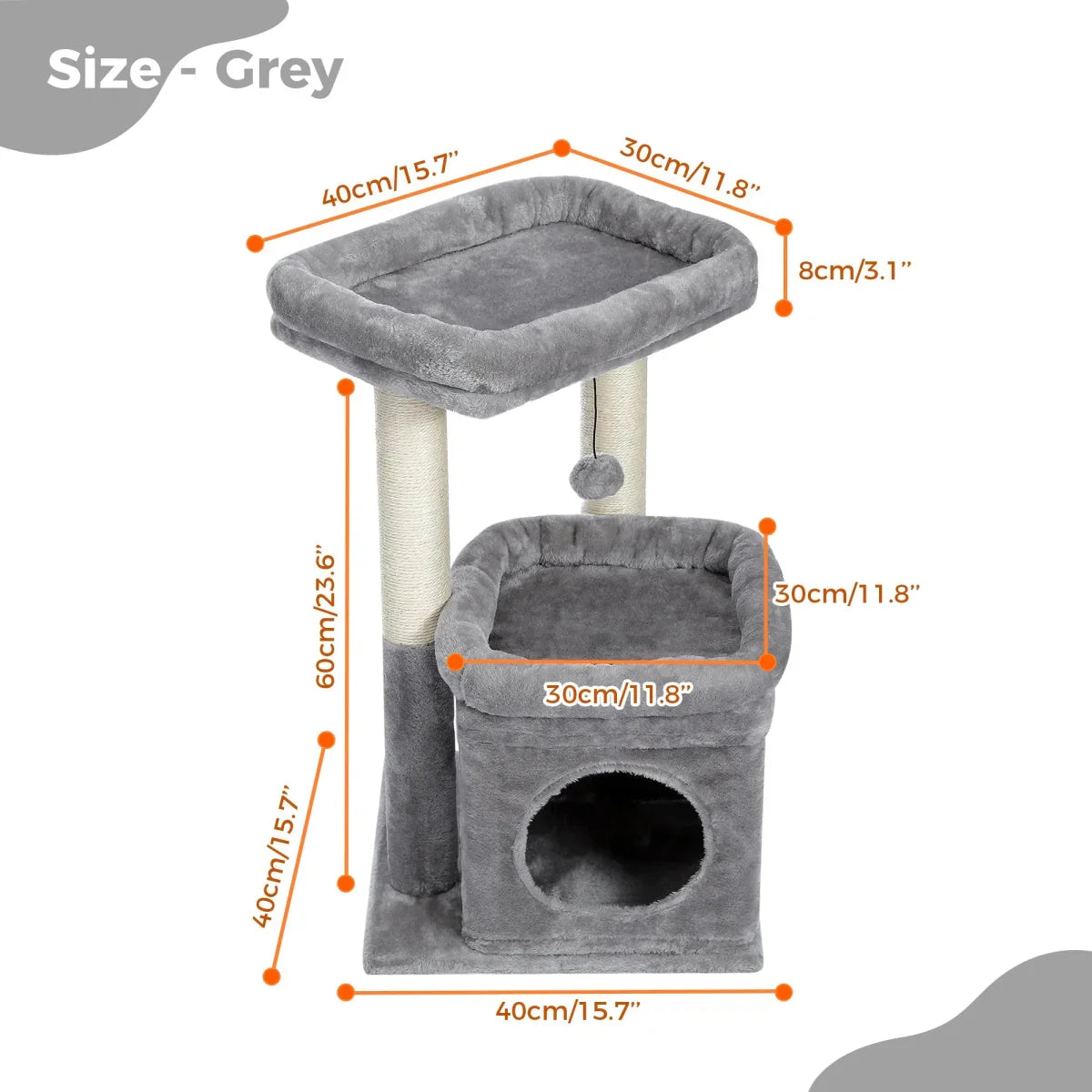 Tour Féline Beige avec Niche et Griffoir - Mon Arbre à Chat