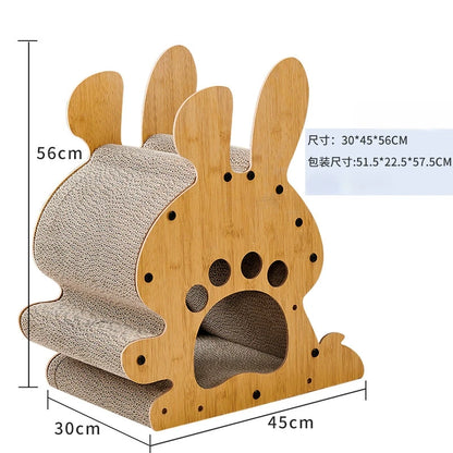 Griffoir Chat Lapin En Carton Ondulé Vertical