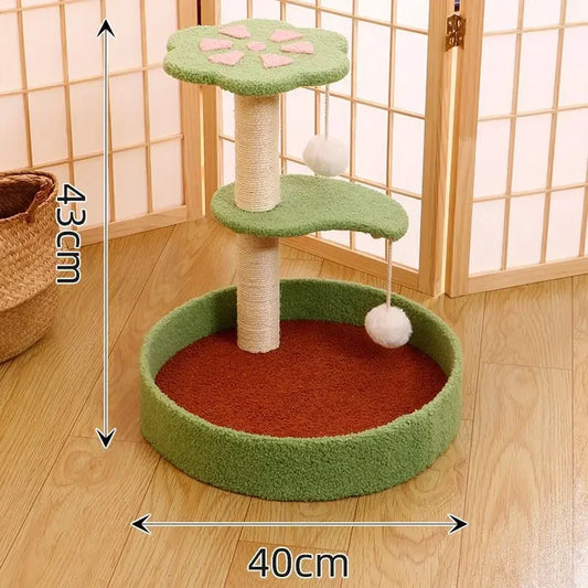 Arbre A Chat Fleur Avec Griffoir Et Plateforme
