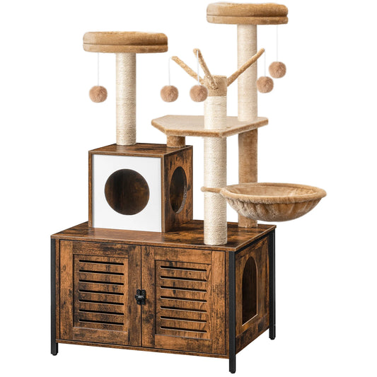 Arbre À Chat Avec Meuble Litière Et Hamac