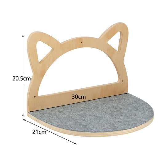 Griffoir Mural et Couchage Pour Chat En Bois