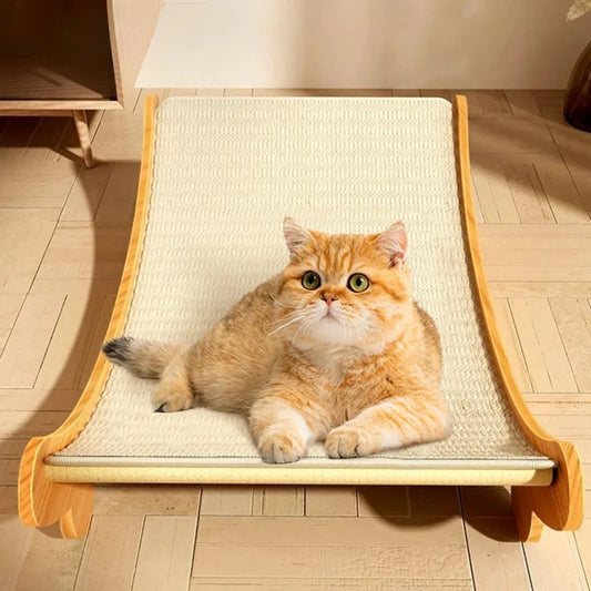 Griffoir Chat Bois Sisal Lit Surélevé