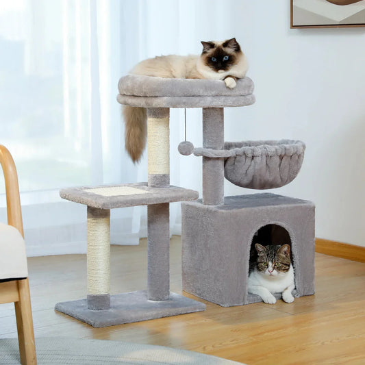 Arbre À Chat Multi - Niveaux Avec Hamac Et Griffoirs - Mon Arbre à Chat