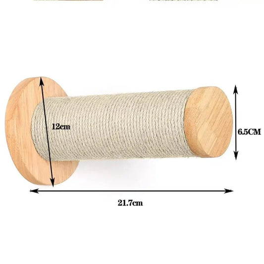 Griffoir Mural pour Chat – Cylindre en Sisal et Bois - Mon Arbre à Chat