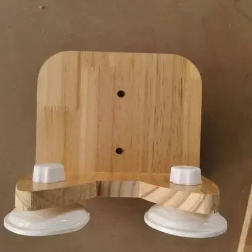 Plateforme murale à ventouses pour chat – Support arrondi en bois - Mon Arbre à Chat