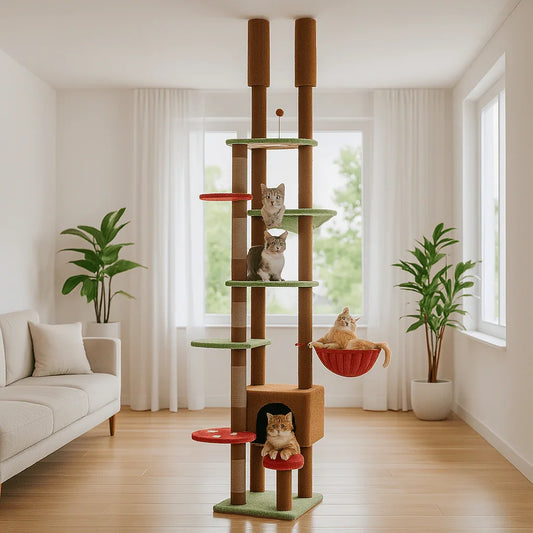 Structure Féline Colorée Ajustable - Mon Arbre à Chat